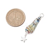3Pcs 3 Styles Electroplated Natural Quartz Crystal Nuggets Copper Wire Wrapped Pendants PALLOY-JF03128-07-2