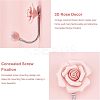 Porcrelain 3D Flower Ceramic Wall Coat Hook FIND-WH0040-63-4