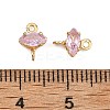 SHEGRACE Brass Pave Cubic Zirconia Horse Eye Connector Charms XGRQ2O431-436C-G-3