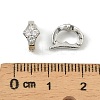 Brass Micro Pave Clear Cubic Zirconia Fold Over Clasps KK-C107-11P-3
