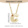 1pc Brass Chain with Alloy Letter Pendants Necklaces NJEW-LP0001-41C-G-2