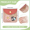 8Pcs 4 Colors PU Leather Jewelry Envelope Pouches Gift Bags with Snap Button and Clear Window ABAG-GA0001-32B-2
