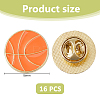16Pcs Sport Enamel Pins JEWB-DC0001-24A-2