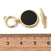 Brass Toggle Clasps with Paua Shell KK-N254-72G-4