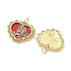 Mother's Day Brass Enamel Pendants KK-G555-15G-01-2