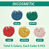 30Pcs 5 Colors 201 Stainless Steel Filigree Joiners Links STAS-DC0008-48-5