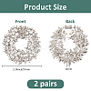 2 Pairs Alloy Rhinestone Shoe Buckle Clips FIND-FG0004-05-2