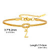 304 Stainless Steel Initial Charm Bracelets FS-WGD8E41-06-1