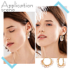 4 Pairs Vintage Natural Pearl Braided Hoop Earrings for Girl Women EJEW-UN0002-07-8