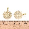 Brass Micro Pave Clear Cubic Zirconia Pendants KK-T075-89G-3