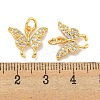 Brass Micro Pave Clear Cubic Zirconia Pendants KK-P275-35G-3