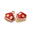 304 Stainless Steel Enamel Pendants STAS-Q363-06G-2