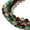 Christmas Theme Crackle Glass Beads Strands CCG-C002-8mm-04-3