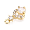Brass Micro Pave Cubic Zirconia Pendants KK-T070-48G-2