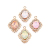 Alloy Glass Pendants X-PALLOY-N176-62KCG-1