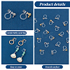 24Pcs 2 Colors Plastic Clip-on Earring Findings STAS-PH0005-70-4