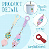 8Pcs 8 Colors Acrylic Straw Pendant Beadable Bar HJEW-TA0001-48-5