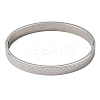 304 Stainless Steel Tartan Textured Hinged Cuff Bangles for Women SA-CBAC920-10P-4