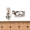 316 Surgical Stainless Steel Rhinestone Clip-on Earring Settings STAS-F311-13P-3