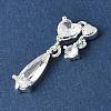 Brass Micro Pave Cubic Zirconia Pendants KK-A253-06S-02-2