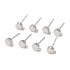 SHEGRACE Brass Stud Earring Findings XGR0105P-151P-1