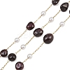 Natural Garnet Nuggets & 316 Stainless Steel Handmade Link Chains CHS-K021-14G-03-1