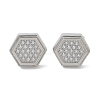 304 Stainless Steel Micro Pave Clear Cubic Zirconia Stud Earrings STAS-Z107-01P-01-4