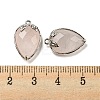 Natural Rose Quartz Faceted Pendants G-M431-06P-03-3