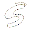 304 Stainless Steel Enamel Link Chains Necklaces NJEW-JN04788-4