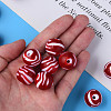 Opaque Striped Acrylic Beads MACR-S373-27B-01-6