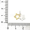925 Sterling Silver Black Enamel Smiling Face Flower Charms STER-A051-02B-3
