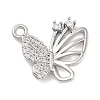 Brass Pave Clear Cubic Zirconia Pendants LS-KK-Z061-08P-01-1