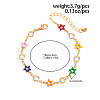 Alloy Enamel & Rhinstone Link Chain Bracelets for Men Women FS-WG01628-02-3