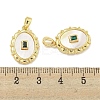 Brass with Cubic Zirconia with Sea Shell Pendants KK-Q820-19G-3