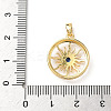 Brass Micro Pave Cubic Zirconia Pendants KK-P334-01G-3