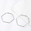 Tarnish Resistant 201 Stainless Steel Hoop Earrings X-EJEW-A052-25A-1