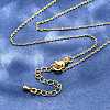 Brass Cable Chain Necklaces X-MAK-P011-01G-1