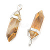 Tigerskin Glass Pointed Pendants G-F295-03J-2
