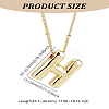 1pc Brass Chain with Alloy Letter Pendants Necklaces NJEW-LP0001-41H-G-2