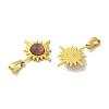Natural Amethyst Faceted Sun Pendants STAS-P361-02G-02-2