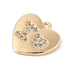 Brass Micro Pave Clear Cubic Zirconia Charms KK-R219-29G-2