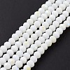 Electroplate Opaque Solid Color Glass Beads Strands EGLA-A034-P1mm-L17-2