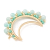 Natural Amazonite Faceted Round Pendants PALLOY-MZ00169-01-3