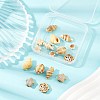 16Pcs 8 Styles Handmade Porcelain Beads PORC-FP0001-12-5