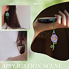6Pcs 3 Colors Handmade Glass & Seed Beaded Pendants GLAA-FG0001-18-6