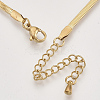 Brass Herringbone Chains Necklaces X-KK-T048-38G-NF-2