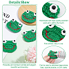 BENECREAT Frog's Head Shape Cartoon Style Polyester Knitted Costume Ornament Accessories DIY-BC0006-65-4