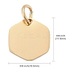 Ion Plating(IP) 304 Stainless Steel Stamping Blank Tag Charms LS-STAS-I311-24G-3