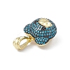 Brass Micro Pave Cubic Zirconia Pendants KK-P224-09EB-04-3