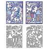Carbon Steel Cutting Dies Stencils DIY-WH0309-2124-1